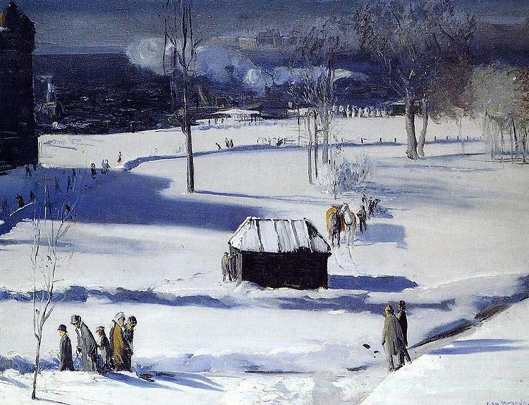 George Wesley Bellows Blue Snow the Battery oil painting image